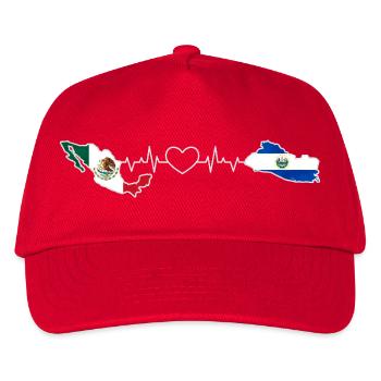 Herzschlag Mexikos und El Salvadors - Kinder Basecap - Rot - Vorne