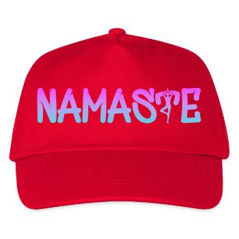 Namaste  - Kinder Basecap - Rot - Vorne