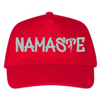 Namaste Yoga  - Kinder Basecap - Rot - Vorne