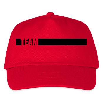 line strip team crew friends party celebrate mitg - Kids’ Baseball Cap - red - Front