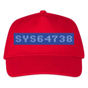 64er: SYS64738 - Kinder Basecap - Rot - Vorne