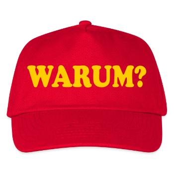 Warum - Kinder Basecap - Rot - Vorne