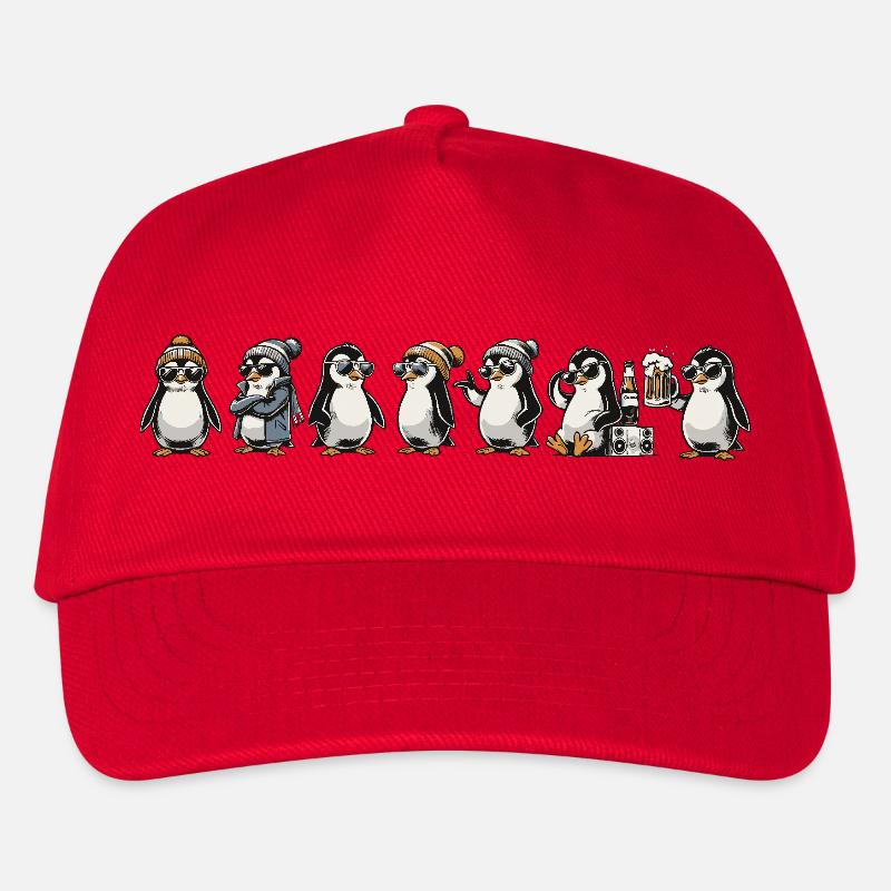 Coole Pingus - Kinder Basecap - Rot