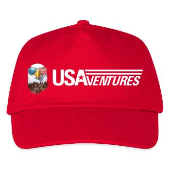 Aigle et logo blanc - Casquette de baseball Enfant - rouge - Devant