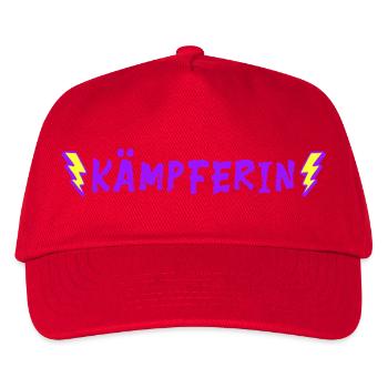 Kämpferin - Glücksbringer - positive Vibes - Kinder Basecap - Rot - Vorne