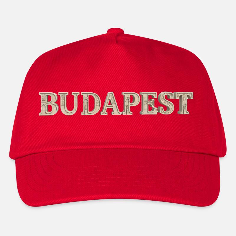 BUDAPEST – Architectural Stone Typography - Kinder Basecap - Rot