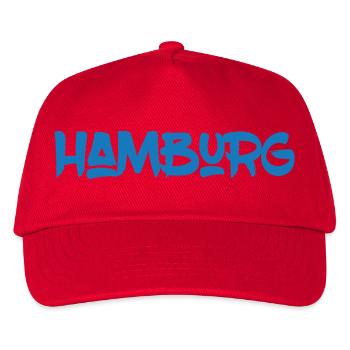 Hamburg - Hansestadt - Alster - Elbe - Hafen - Kinder Basecap - Rot - Vorne
