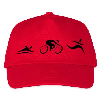 Triathlon - Kinder Basecap - Rot - Vorne