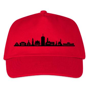 Skyline - Augsburg - Kinder Basecap - Rot - Vorne