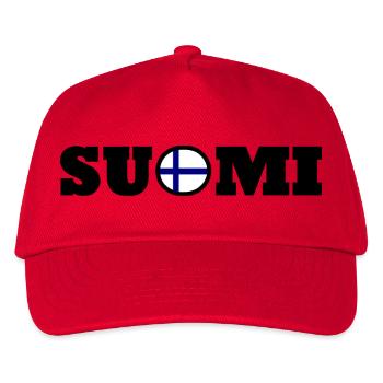 Finnland - Kinder Basecap - Rot - Vorne