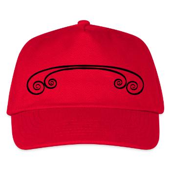 Black Decorative Underscore - Kids’ Baseball Cap - red - Front