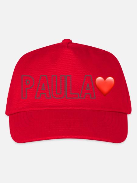 Paula Lover Name - Kinder Basecap - Rot