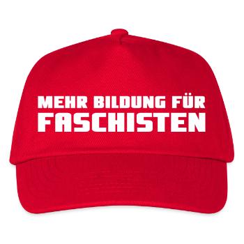 Mehr Bildung für Faschisten white - Kinder Basecap - Rot - Vorne