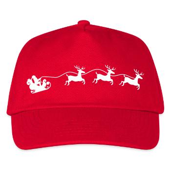 Santa Claus Sleigh - Kids’ Baseball Cap - red - Front