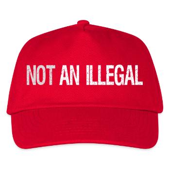 Pas un illégal - Un design audacieux - Casquette de baseball Enfant - rouge - Devant