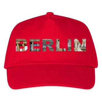 BERLIN – Urban Architectural Lettering - Kids’ Baseball Cap - red - Front
