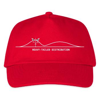 heavy_tailed_distribution_dark - Kinder Basecap - Rot - Vorne