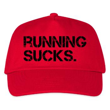 Running Sucks - Kinder Basecap - Rot - Vorne