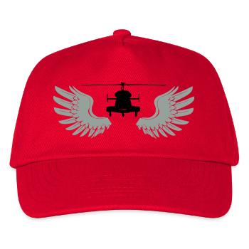 Hélicoptère avec ailes - Casquette de baseball Enfant - rouge - Devant