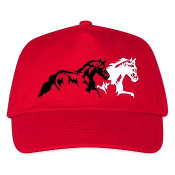 Chevaux Etalon Jument Poulain - Casquette de baseball Enfant - rouge - Devant