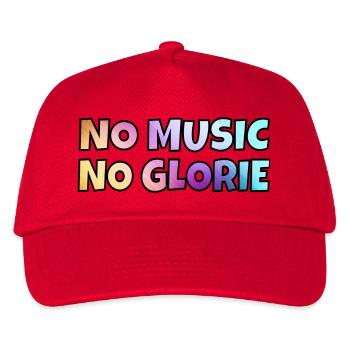 Keine Musik, kein Ruhm. Für Musikliebhaber * - Kinder Basecap - Rot - Vorne