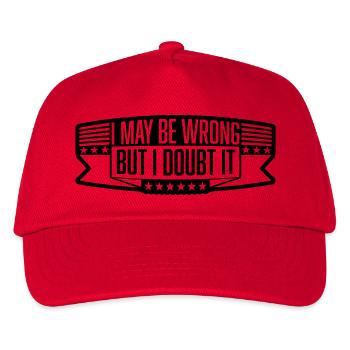 I may be wrong - Kids’ Baseball Cap - red - Front