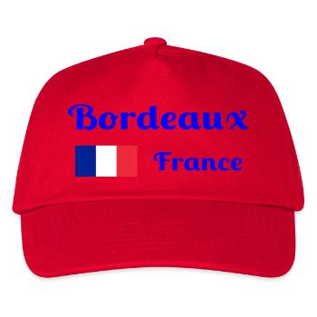 Bordeaux Frankreich - Stilvolle Drucke - Kinder Basecap - Rot - Vorne
