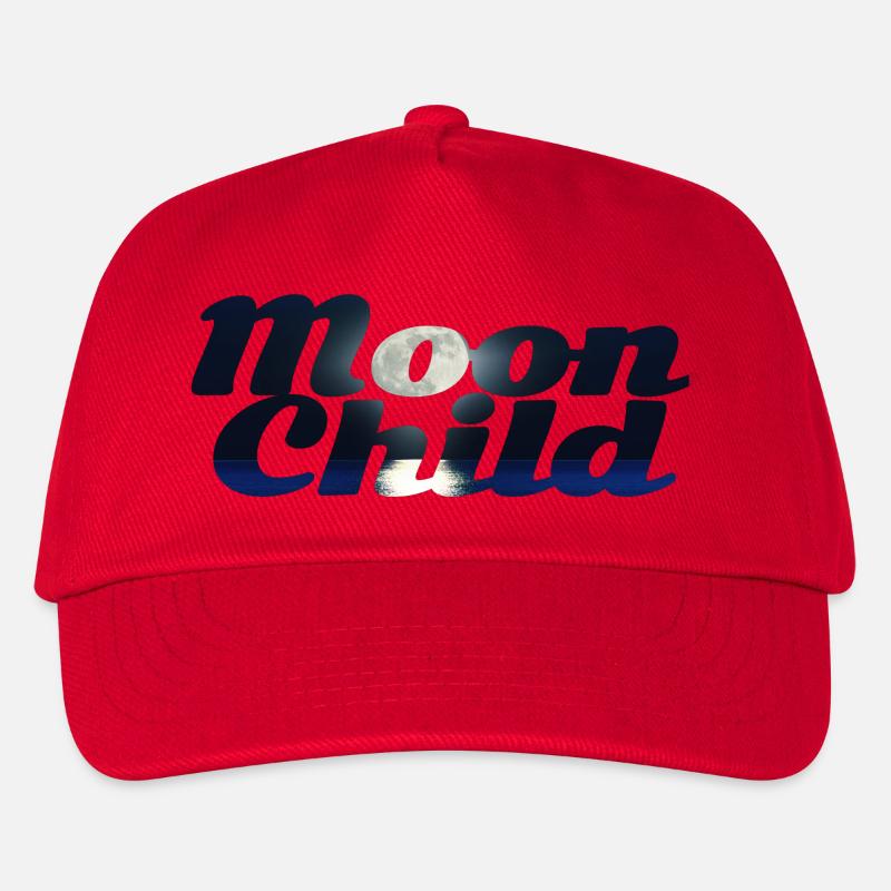 Mondkind-Silhouette-Design - Kinder Basecap - Rot