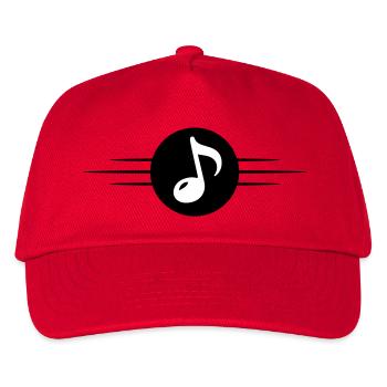 Musiknote Symbol Linie - Kinder Basecap - Rot - Vorne