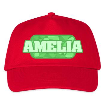 Amelia als Bio - Kinder Basecap - Rot - Vorne