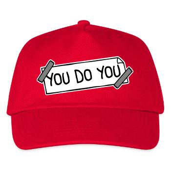 You Do You Lustig Selbstbewusstsein Freiheit Logo - Kinder Basecap - Rot - Vorne