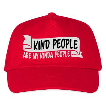 Kind People Are My Kinda People Friendliness - Kids’ Baseball Cap - red - Front