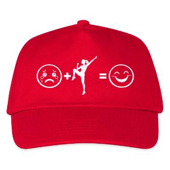 Gruppenfitness Geschenk für eine Aerobic-Trainerin - Kinder Basecap - Rot - Vorne