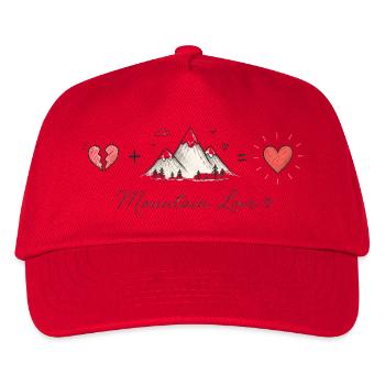 Mountains Heal the Heart | Hiking & Outdoor Design - Kinder Basecap - Rot - Vorne
