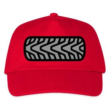 Motorcycle Tire Tread Graphic - Kids’ Baseball Cap - red - Front