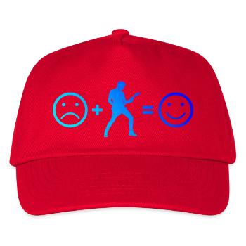 Geschenkidee für den Gitarristen mit Gitarrenspiel - Kinder Basecap - Rot - Vorne