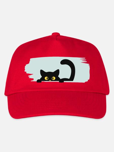 Katze - Kinder Basecap - Rot