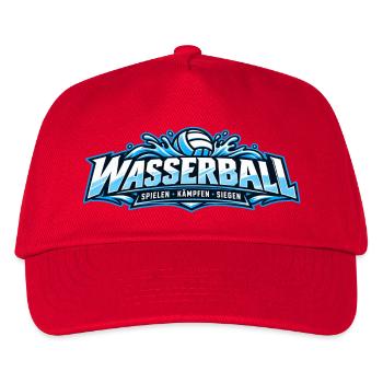 Wasserball Teamgeist Logo - Kinder Basecap - Rot - Vorne