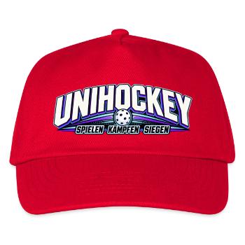 Unihockey NeonLogo Kraftvoll - Kinder Basecap - Rot - Vorne
