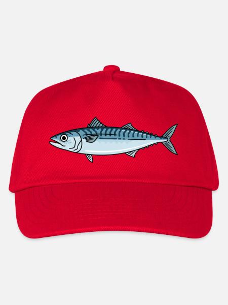 Makrele Fisch Angeln - Kinder Basecap - Rot