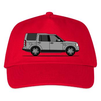 Entdeckung 4 Grau - Kinder Basecap - Rot - Vorne
