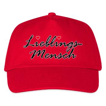 LIEBLINGSMENSCH LIEBE HERZ VALENTINSTAG GESCHENK - Kinder Basecap - Rot - Vorne
