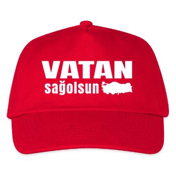 Vatan Sagolsun V1 Blanc - Casquette de baseball Enfant - rouge - Devant