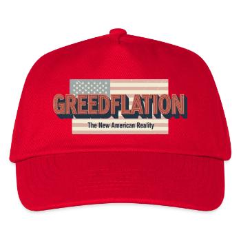 Greed Flation Patriotic Design - Kids’ Baseball Cap - red - Front