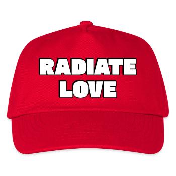 Radiate Love Bold Typography   - Kids’ Baseball Cap - red - Front