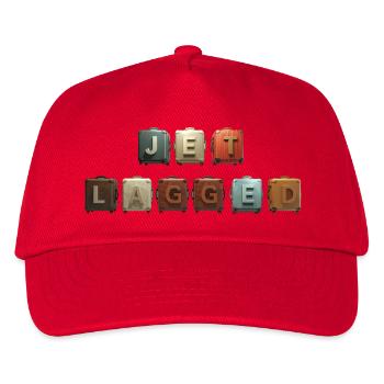JET LAGGED – Koffer in der Luft - Kinder Basecap - Rot - Vorne