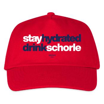 stay hydrated drink schorle - Kinder Basecap - Rot - Vorne