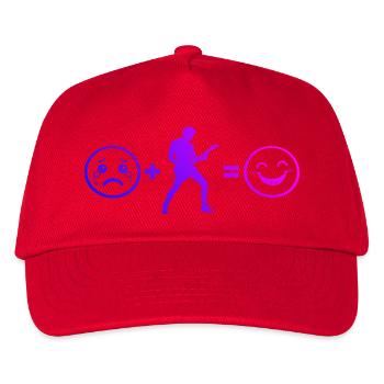 Gift idea for a guitar player with electric guitar - Kids’ Baseball Cap - red - Front