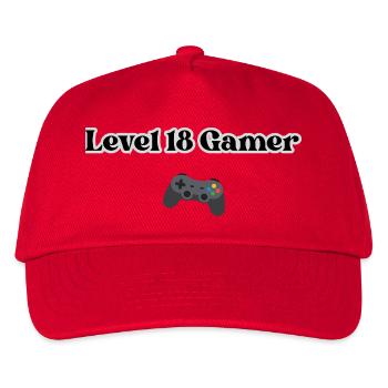 Joueur niveau 18 - Casquette de baseball Enfant - rouge - Devant