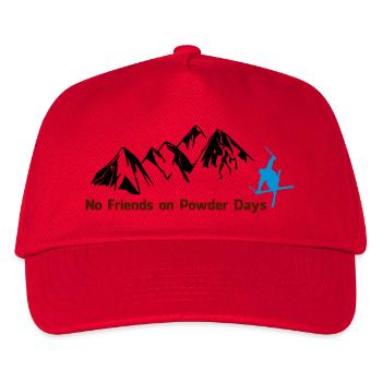No. friends on Powder days - Kids’ Baseball Cap - red - Front